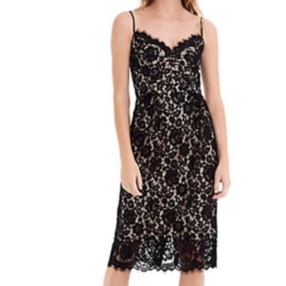 J. Crew Eyelash Lace Midi Dress
